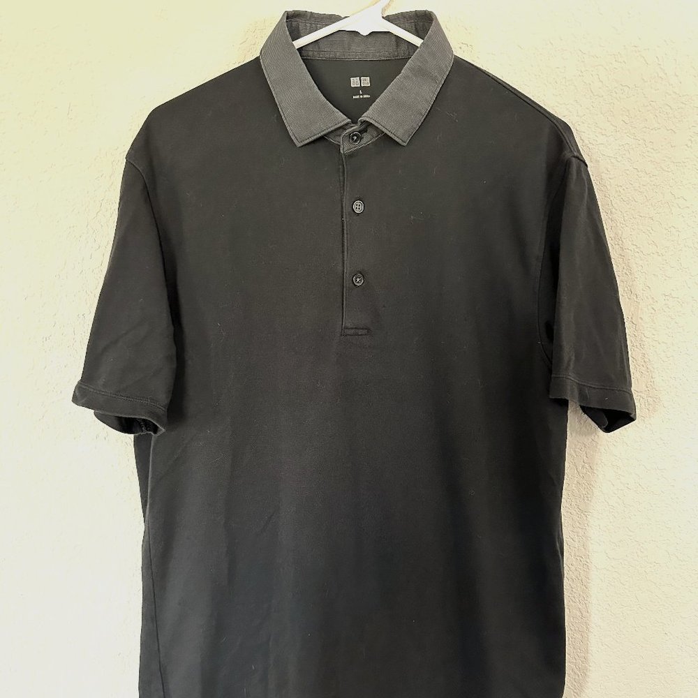 Black Uniqlo Airism Polo